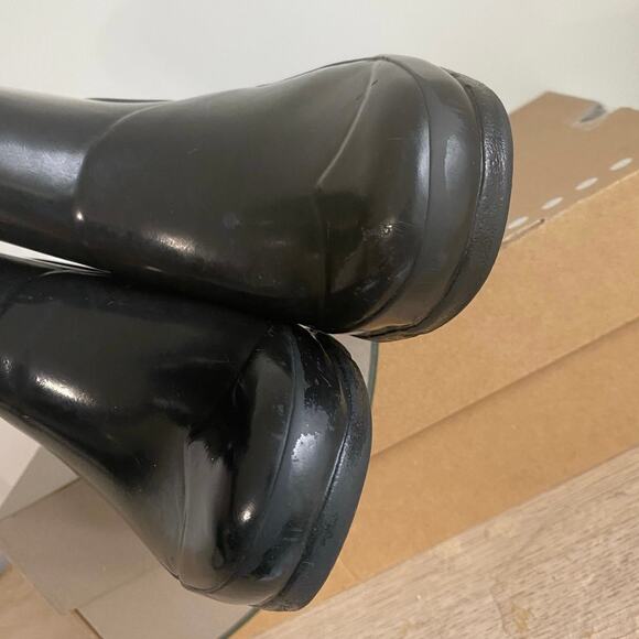 Hunter Original Kids Black Gloss Slip On Rain Boots- US 13 Boy/ 1 Girl - Picture 6 of 10